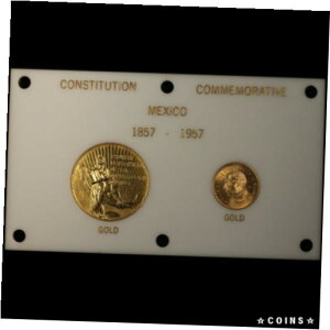1857-1957 メキシコ憲法 100 周年記念金メダル & コイン セット1857-1957 Mexico Centennial of the Constitution Gold Medal & Coin Set