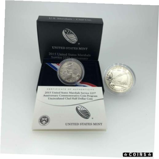 ڶ/ʼݾڽա ƥ    [̵] 2015 US Marshals Service 225th Anniversary UNC Half Dollar w/COA &Bonus Coin FS