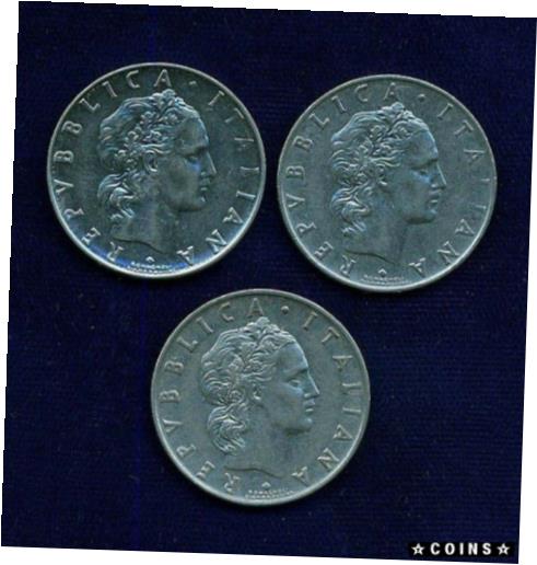 ڶ/ʼݾڽա ƥ    [̵] ITALY REPUBLIC 50 LIRE COINS: 1954-R, 1956-R, 1964-R,