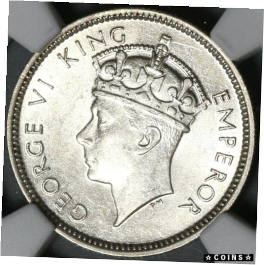【極美品/品質保証書付】 アンティークコイン コイン 金貨 銀貨 送料無料 1937 NGC AU 58 Southern Rhodesia Silver 6 Pence Axes Sterling Coin (21020801C)