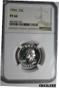 yɔi/iۏ؏tz AeB[NRC RC   [] 1954 PF66 Washington Quarter Has Cameo Surfaces NGC #97-001