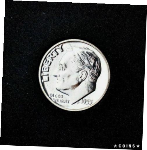  アンティークコイン コイン 金貨 銀貨  1955 BU Proof Roosevelt Dime~90% Silver~Combined shipping~