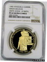 1983 ゴールド ベネズエラ 31.1 グラム 3000 ボリバル シモン ボリバル NGC PF 69 ウルトラ カメオ1983 GOLD VENEZUEL...