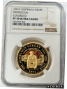 【極美品/品質保証書付】 アンティークコイン 金貨 2001 P GOLD AUSTRALIA 1,323 MINTED $100 PROSPECTOR 1oz PROOF NGC PF 70 UC [送料無料] #got-wr-4175-160