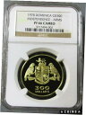 1978 ゴールド ドミニカ レア 500 鋳造 $300 NGC プルーフ 66 カメオ 独立1978 GOLD DOMINICA RARE 500 MINT...