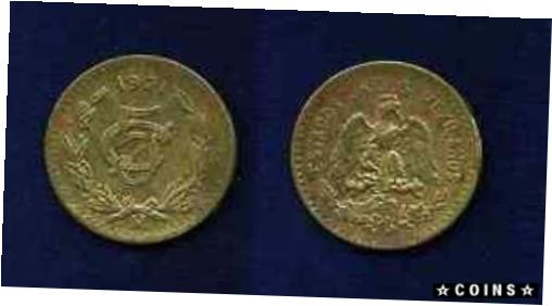  アンティークコイン コイン 金貨 銀貨  MEXICO ESTADOS UNIDOS 1921 5 CENTAVOS COIN, SCARCE!!! GOLD PLATED! XF+