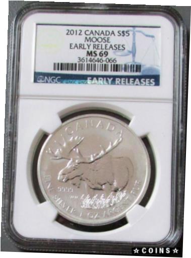 ڶ/ʼݾڽա ƥ    [̵] 2012 SILVER CANADA $5 MOOSE 1 ...