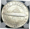 yɔi/iۏ؏tz AeB[NRC RC   [] 1930-F NGC MS 66 Zeppelin World Flight Germany 5 Mark Silver Coin (20052003C)