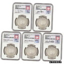 5個入り。 2014 US Baseball BU シルバー $1 - 36 年のクラス - NGC MS70 - 早期リリース 5-pc. 2014 US Baseball BU Silver $1 - Class of '36 - NGC MS70 - Early Releases