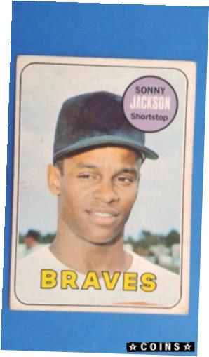 【極美品/品質保証書付】 アンティークコイン コイン 金貨 銀貨 [送料無料] 1969 Topps Sonny Jackson Atlanta Braves Baseball Card #53