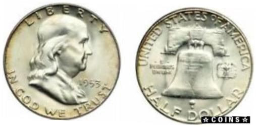 ڶ/ʼݾڽա ƥ    [̵] 1953-S Franklin Half Dollar Brilliant Uncirculated- BU