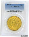 【極美品/品質保証書付】 アンティークコイン 金貨 1865 S USA GOLD NGC ABOUT UNC 50 $20 LIBERTY COIN PCGS...