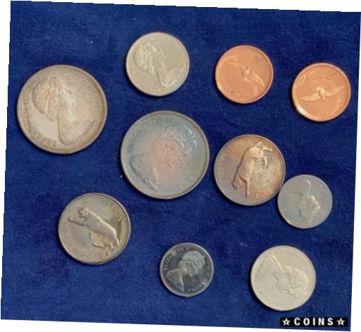 【極美品/品質保証書付】 アンティークコイン コイン 金貨 銀貨 [送料無料] CANADA 1967 SPECIMEN HALF-DOLLARS, QUARTERS & DIMES, LOT OF (10) COINS, ALL GEMS