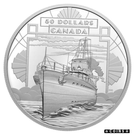 【極美品/品質保証書付】 アンティークコイン コイン 金貨 銀貨 送料無料 2021 Canada 50 100 Years Confederation Coming of Age Boat Ship 5 oz Silver Coin