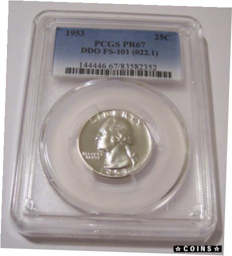 yɔi/iۏ؏tz AeB[NRC RC   [] 1953 Washington Quarter DDO Variety FS-101 Proof PR67 PCGS