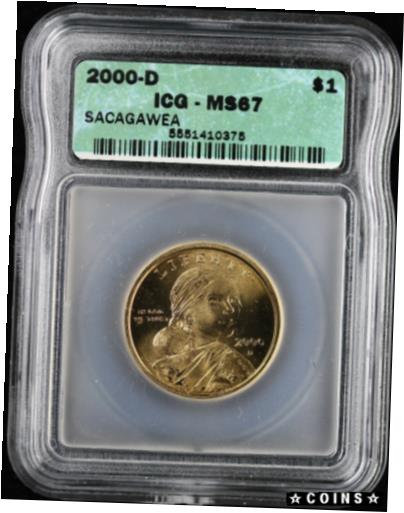 yɔi/iۏ؏tz AeB[NRC RC   [] 2000 P & D $1 Sacagawea Dollar ICG MS67 Set of 2 Coins