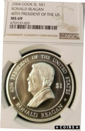 ڶ/ʼݾڽա ƥ    [̵] 2004 Ronald Regan Silver Dollar NGC MS 69 , Best Spotless 