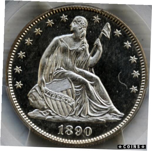 【極美品/品質保証書付】 アンティークコイン 硬貨 1890 Liberty Seated Half Dollar PCGS MS65PL All White PCGS Top Pop PL [送料無料] #oot-wr-4325-14