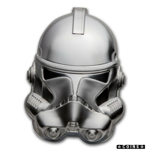 【極美品/品質保証書付】 アンティークコイン コイン 金貨 銀貨 送料無料 2021 Niue 2 oz Silver 5 Star Wars Clone Trooper Helmet UHR - SKU 231907