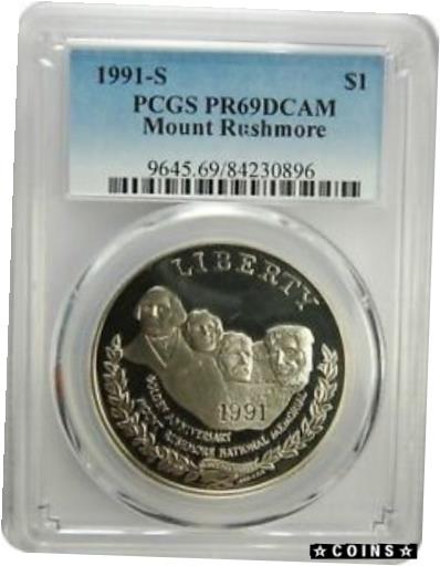 ڶ/ʼݾڽա ƥ    [̵] 1991-S PCGS PR69DCAM Mount Rushmore Commemorative Dollar New PCGS Label