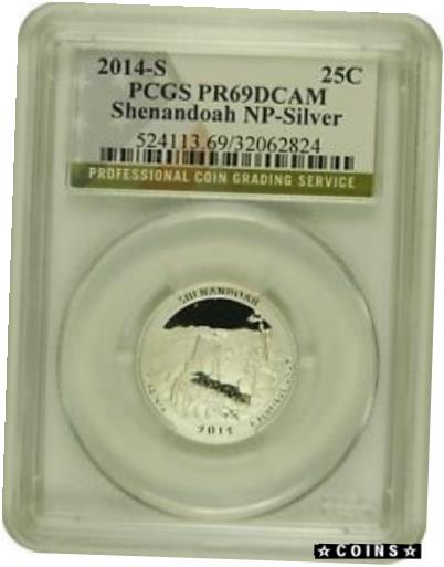 【極美品/品質保証書付】 アンティークコイン コイン 金貨 銀貨 [送料無料] 2014-S PCGS PR69DCAM Shennandoah NP-Silver Quarter