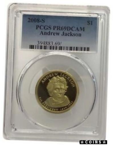 【極美品/品質保証書付】 アンティークコイン コイン 金貨 銀貨 [送料無料] 2008-S PCGS PR69DCAM Andrew Jackson Dolar