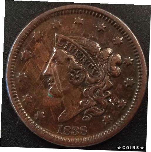 ڶ/ʼݾڽա ƥ    [̵] 1838 Coronet Head Large Cent! Fill up that empty spot in your coin album!