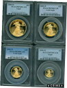 2008-W 4 コイン エイジ セット $50 $25 $10 $5 ゴールド イーグル PCGS PR70 プルーフ PF70 PR70DCAM #gct-...