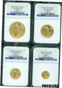 2006-W 4 コイン バーニッシュ ゴールド イーグル セット $50 $25 $10 $5 NGC MS70 初期リリース ER #gct-wr-4364...