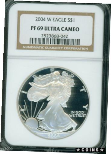 ڶ/ʼݾڽա ƥ    [̵] 2004-W $1 American Silver Eagle ASE NGC PF69 PR69 PROOF Premium Quality PQ