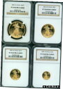 2002-W 4 コイン セット $50 $25 $10 $5 ゴールド イーグル NGC PR70 プルーフ PF70 PF-70 #gct-wr-4364-...