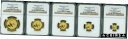 1988 -P 5 コイン プルーフ ゴールド セット 100Y 50Y 25Y 10Y 5Y パンダ NGC PR68 PF68 中国 #gct-wr-436...