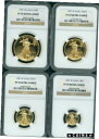 1997-W ( 1997 ) 4 コイン セット $50 $25 $10 $5 ゴールド イーグル NGC PR70 プルーフ PF70 #gct-wr-43...