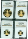 1994-W ( 1994 ) 4 コイン セット $50 $25 $10 $5 ゴールド イーグル NGC PR70 プルーフ PF70 #gct-wr-43...