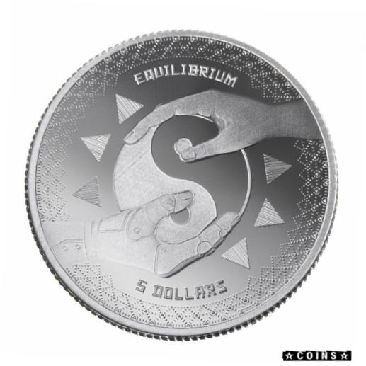  アンティークコイン コイン 金貨 銀貨  2020 Tokelau Equilibrium 1 oz Silver $5 Coin GEM BU