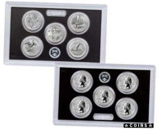 楽天金銀プラチナ　ワールドリソース【極美品/品質保証書付】 アンティークコイン コイン 金貨 銀貨 [送料無料] 2018-S Silver 5 Coin Set Reverse Proof ATB Quarters From Set OGP SKU56422