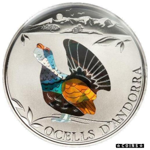  アンティークコイン コイン 金貨 銀貨  Andorra 2012 Capercaillie Crown Size Colour Coin,Prooflike