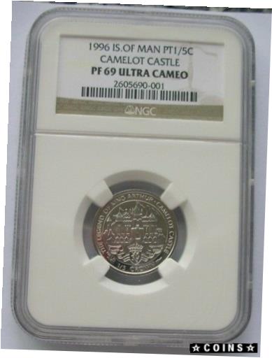 【極美品/品質保証書付】 アンティークコイン コイン 金貨 銀貨 [送料無料] Isle of Man 1996 Legend of King Arthur NGC PF69 Platinum Coin,Proof
