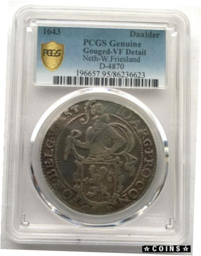 ڶ/ʼݾڽա ƥ    [̵] Netherlands 1643 W.Friesland Daalder PCGS Silver Coin,Rare!