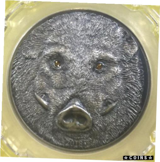  アンティークコイン コイン 金貨 銀貨  Mongolia 2018 Wild Boar 500 Tugrik 1oz Silver Coin,BU