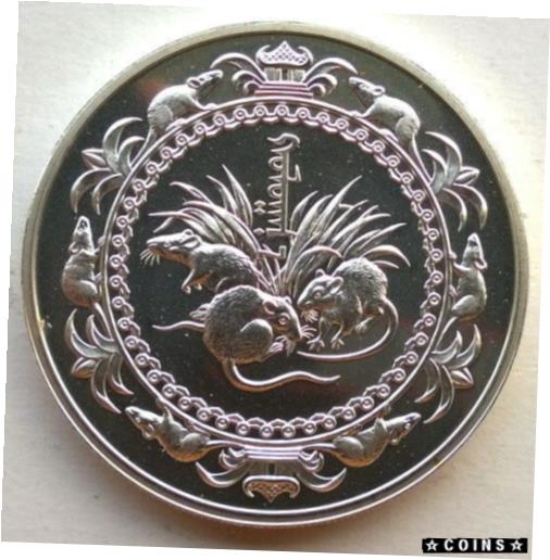  アンティークコイン コイン 金貨 銀貨  Mongolia 2008 Year of Rat 500 Tugrik 1oz Silver Coin,UNC