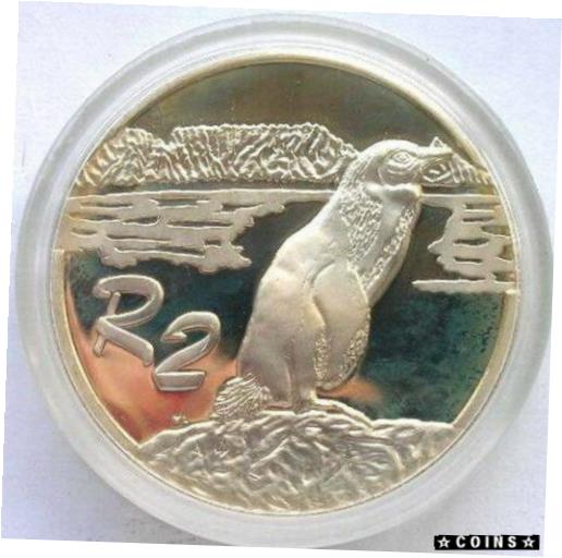 【極美品/品質保証書付】 アンティークコイン コイン 金貨 銀貨 [送料無料] South Africa 1998 Penguin 2 Rand 1oz Silver Coin,Proof