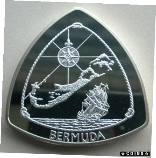 ڶ/ʼݾڽա ƥ    [̵] Bermuda 1996 Navigation Map 9 Dollars 5oz Triangular Silver Coin,Proof