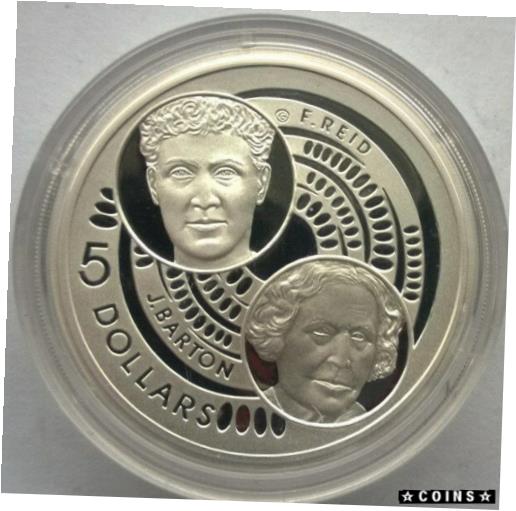 【極美品/品質保証書付】 アンティークコイン コイン 金貨 銀貨 [送料無料] Australia 2001 Barton And Reid 5 Dollars 1.16oz Silver Coin Proof