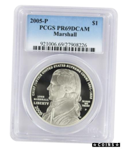 ڶ/ʼݾڽա ƥ    [̵] 2005-P Chief John Marshall Silver Commemorative Dollar PR69DCAM PCGS Proof 69 DC