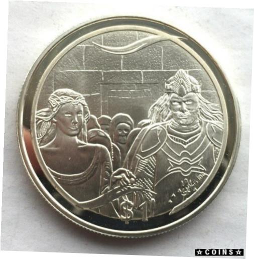 楽天金銀プラチナ　ワールドリソース【極美品/品質保証書付】 アンティークコイン コイン 金貨 銀貨 [送料無料] New Zealand 2003 Aragorn's Coronation Dollar Silver Coin,Proof