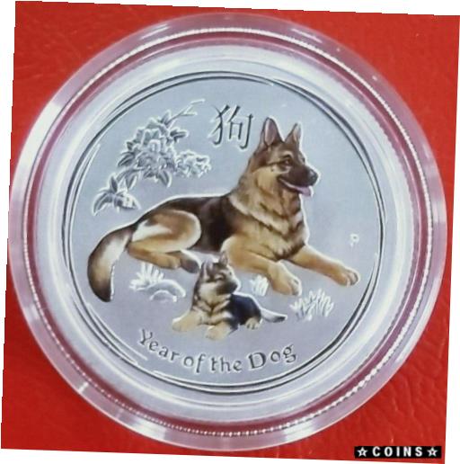 ڶ/ʼݾڽա ƥ    [̵] Australia 2018 Year of Dog 25C Colour Silver Coin,BU