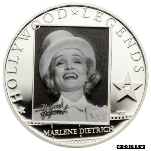 【極美品/品質保証書付】 アンティークコイン コイン 金貨 銀貨 送料無料 Cook 2012 Marlene Dietrich 5 Dollars Silver Coin,Proof