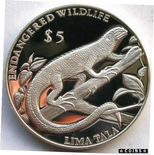 ڶ/ʼݾڽա ƥ    [̵] Tokelau 1993 Emo Skink 5 Tala Silver Coin,Proof