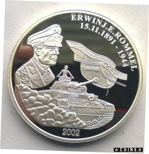 ڶ/ʼݾڽա ƥ    [̵] Congo 2002 Rommel Mark-IV Tank 10 Francs Silver Coin,Proof
